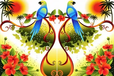 é¸šéµ¡èˆ‡èŠ±å°ç¨±åœ–