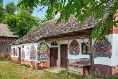 maison peinte Zalipie Pologne jigsaw puzzle