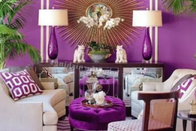 Classy Plum Living Room