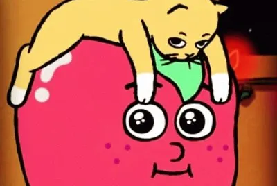 manzana y gato
