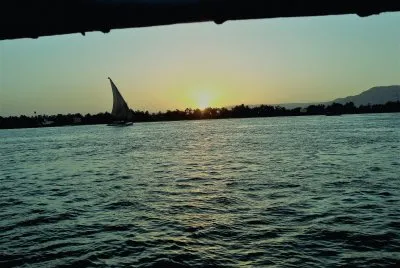 Ocaso en el RÃ­o Nilo, Egipto.