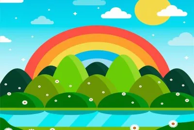 å½©è™¹èƒŒæ™¯