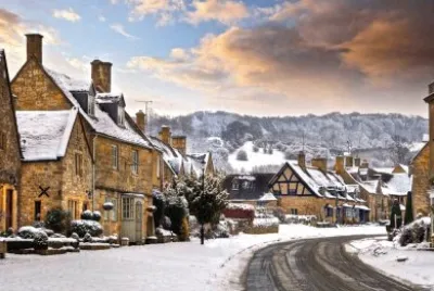 Angleterre Coastwalds neige