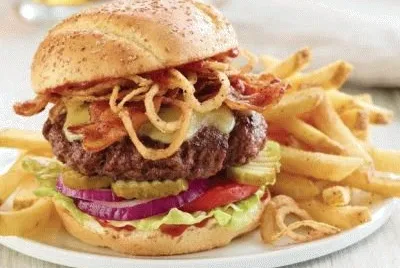 burger and fries