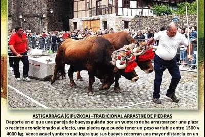 ASTIGARRAGA (GIPUZKOA) â€“TRADICIONAL ARRASTRE DE PIEDRAS