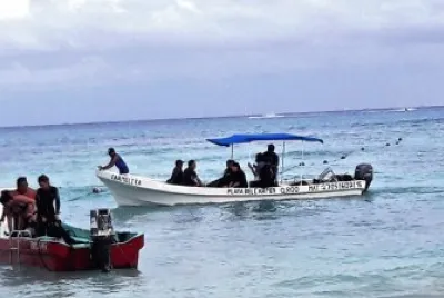Lanchas en Playa del Carmen, Quintana Roo.