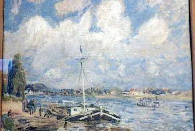 Sisley bateaux sur la Seine