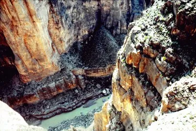 Looking down from Rim