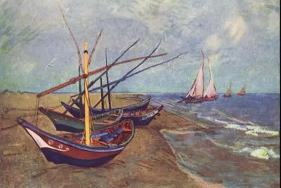 Van Gogh barques aux saintes marie