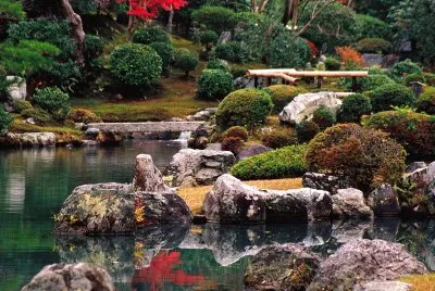 Kyoto, Japan Tenryuji temple garden