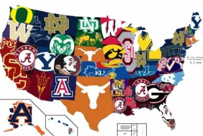 Collage Mascots USA Map