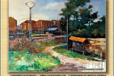 LUGONES (ASTURIAS) â€“  OBRA GANADORA DEL  I CERTAMEN DE PINTUA RÃPID