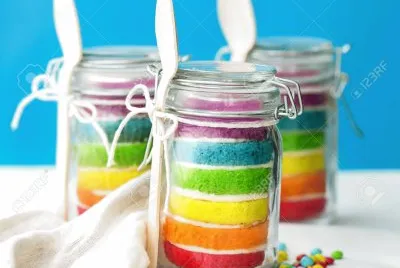 Jars Collor Cakes