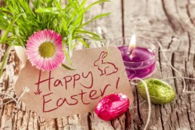 Rustic Happy Easter-Stil Life