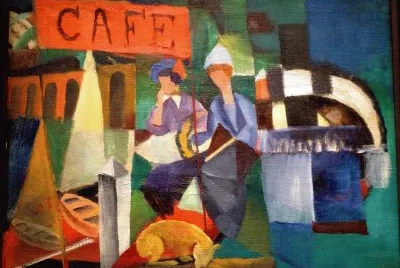 August Macke le cafÃ© sur le lac