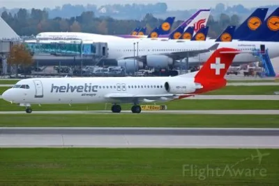 Helvetic Airways Fokker 100 Suiza