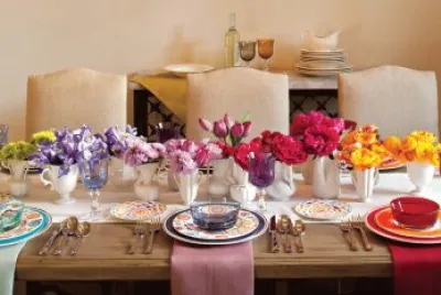 Elegant Rainbow Party Table