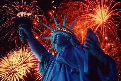 At Statue of Liberty 2003