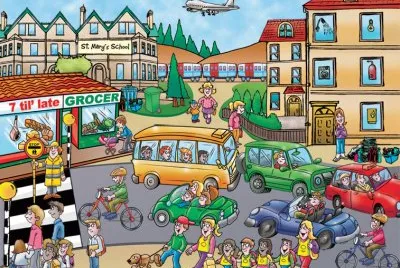 Cartoon jigsaw puzzle