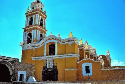 Templo en Cholula, Puebla.