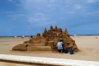 arte en la playa