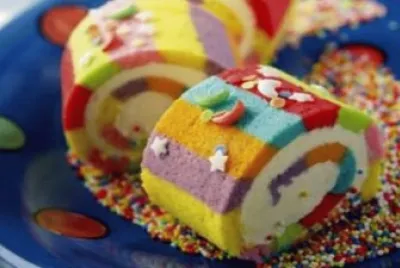 Rainbow Roll Cake