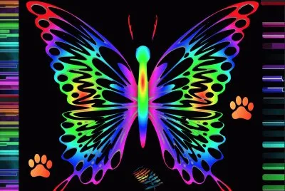 Papillon nÃ©on jigsaw puzzle