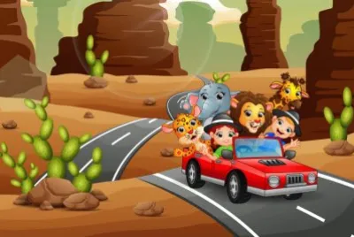 Cartoon jigsaw puzzle