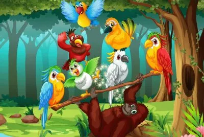 Cartoon jigsaw puzzle