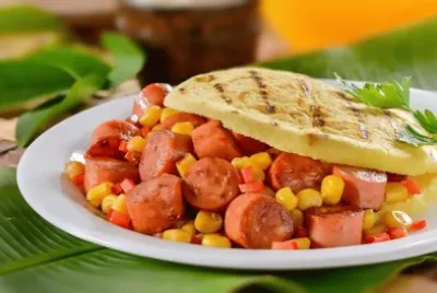 פאזל של Sausage   Corn Arepa