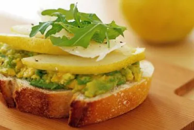 Avocado   Pear Bruschetta