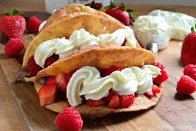 Strawberry   Raspberry Tacos