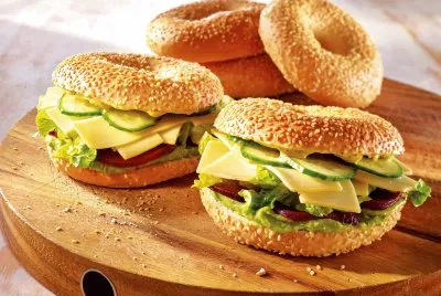Avocado Cheese Bagel