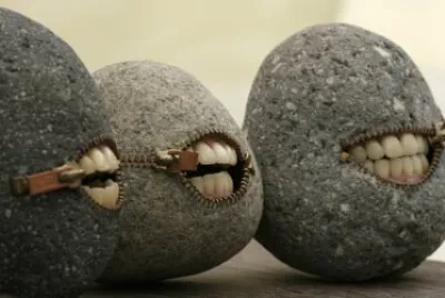 biting rocks