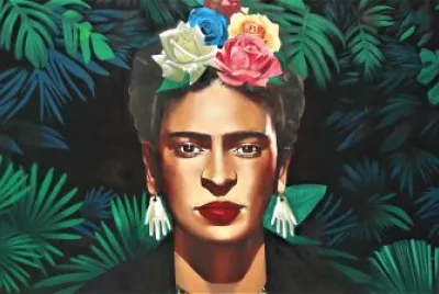 Mural de Frida Kahlo en Playa del Carmen.