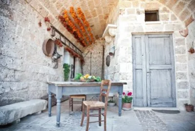 Interior casa rural-Italia
