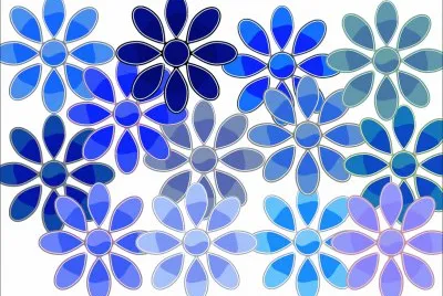Fleurs bleu