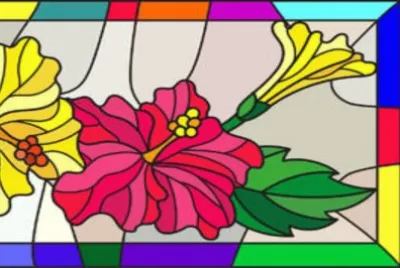 å½©è‰²çŽ»ç’ƒèƒŒæ™¯ä¸€æ‹†ä¸‰ jigsaw puzzle