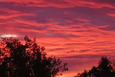 Fiery sunset...from outside Bingo hall!!
