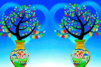 Fleurs bleues