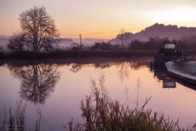 frosty morning Scotland Forth and Clyde canal