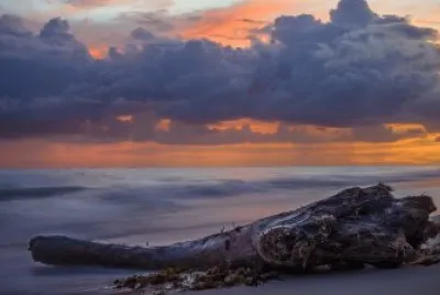 Por do sol  na praia jigsaw puzzle