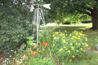 Garden with windmill