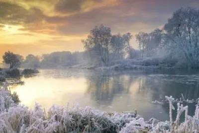 Ã©tang en hiver