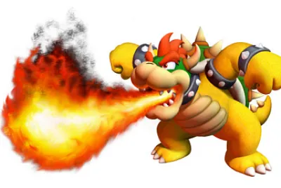 bowser sacando fuego