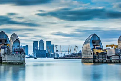 The Thames Barrier at London