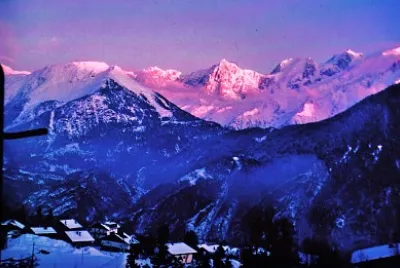 Coucher de soleil sur le Mont Blanc