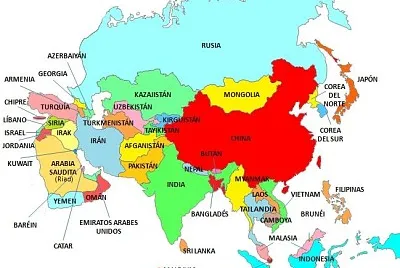 mapa asia