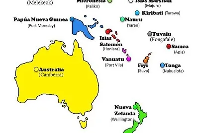 mapa oceania
