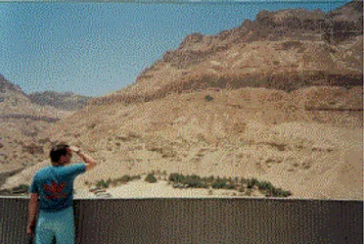 Glenn viewing the Hills of Isreal